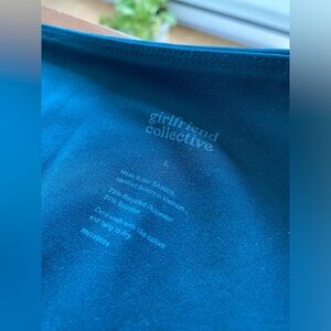 GIRLFRIEND COLLECTIVE High Waisted Teal Leggings Size Large